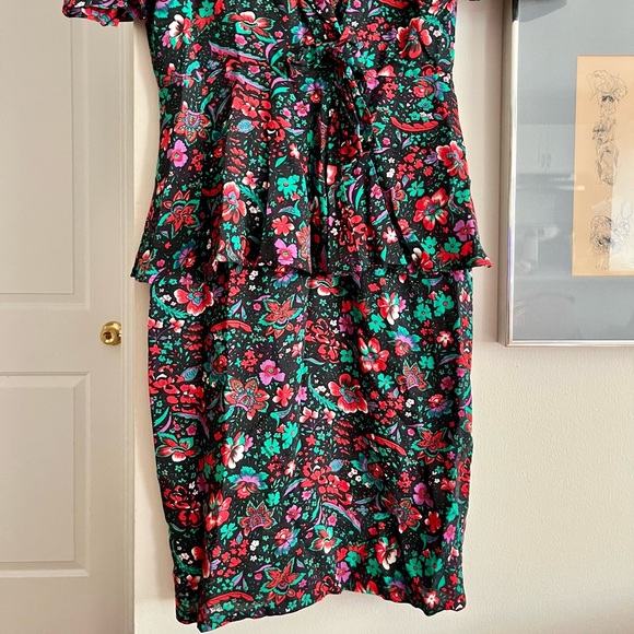 Vintage Yves Saint Laurent European Design Flower Dress - Picture 5 of 9